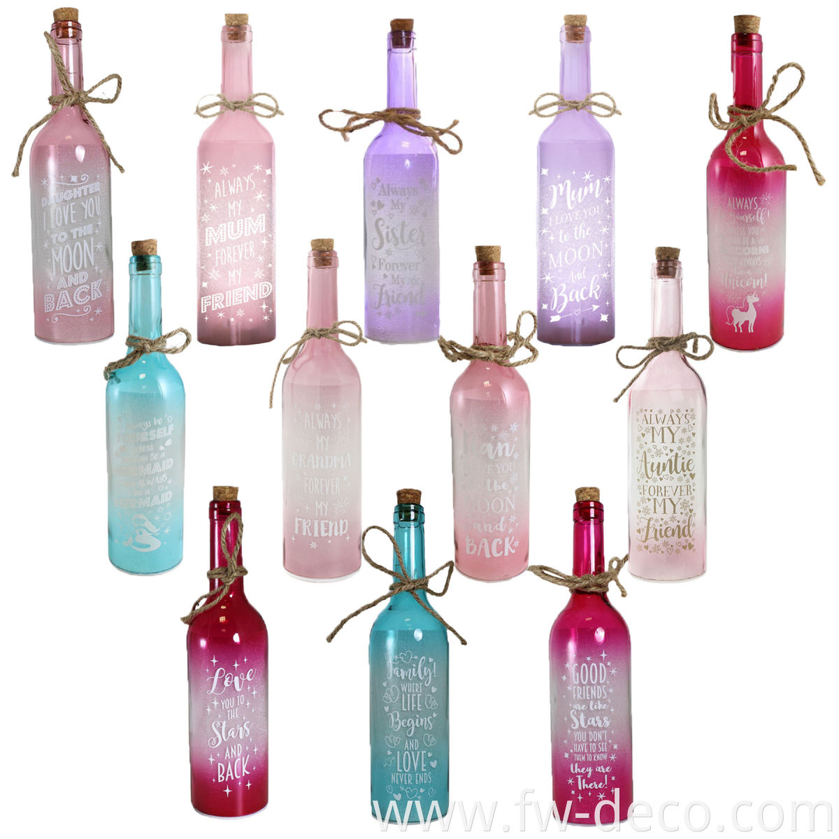 Star Light Battery Light Up Bottle Birthday Gift